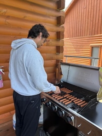 Grill on balcony off kitchen and living room.