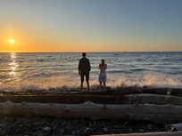 Sunset, a five minute walk from the house