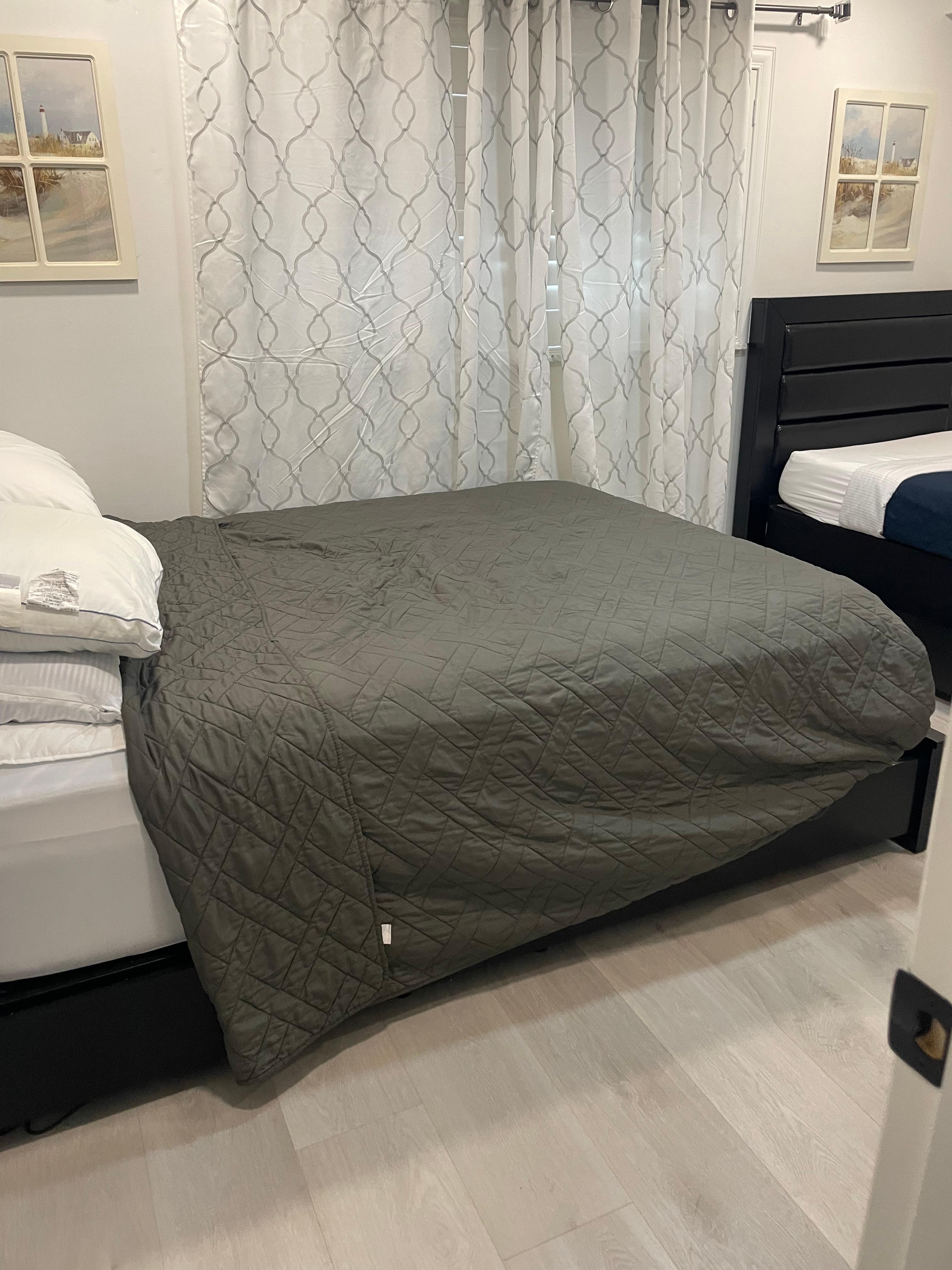 Way too small for two beds.  Very cramped for two adults 