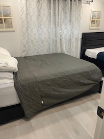 Way too small for two beds.  Very cramped for two adults