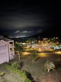 Resort at night.