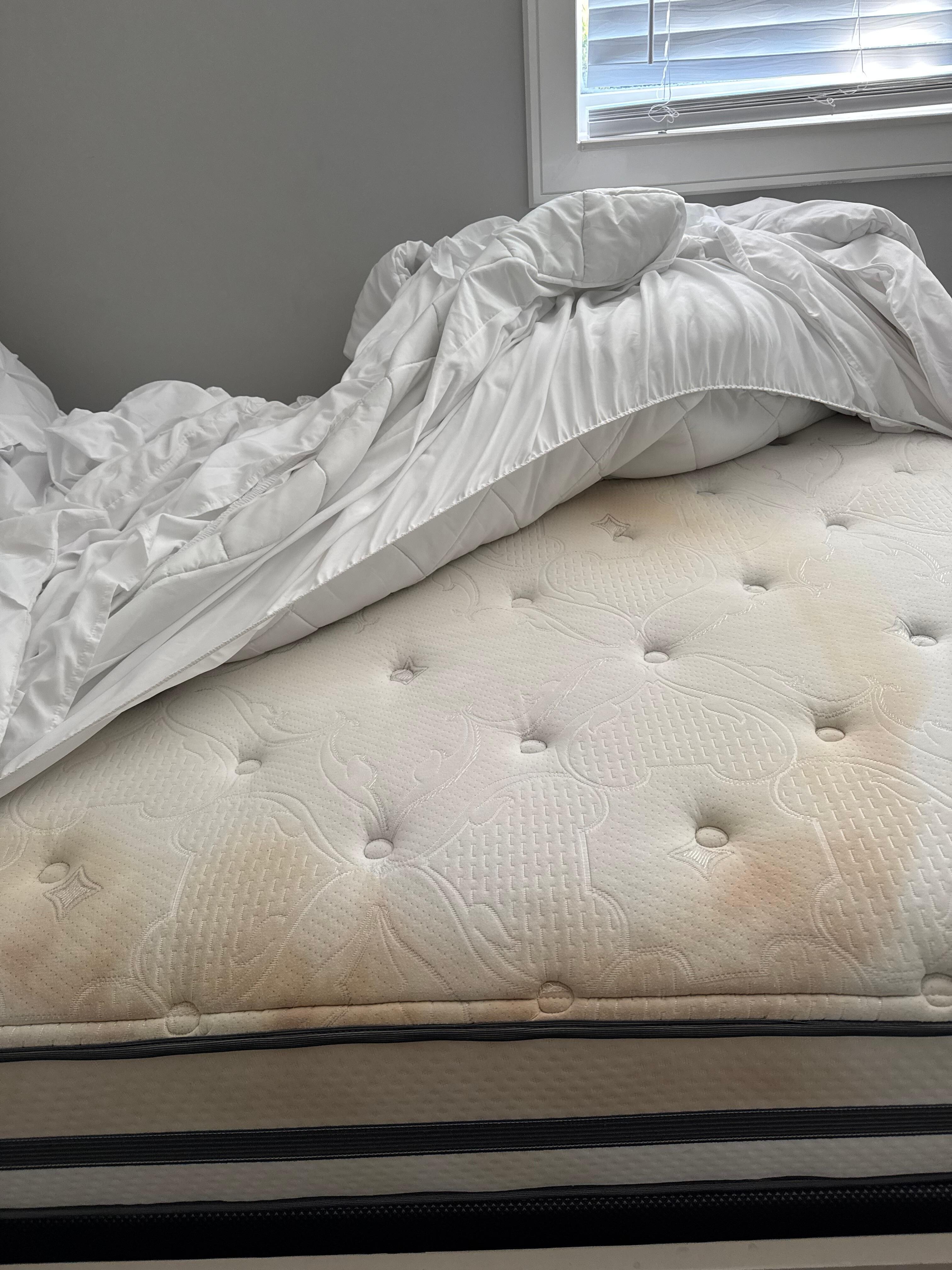 Unfortunate this was the condition of a mattress. 