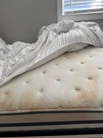 Unfortunate this was the condition of a mattress.