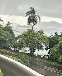 Although it was raining the ships passing was a sight to see.