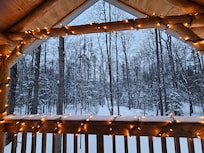 View from second level of the treehouse.