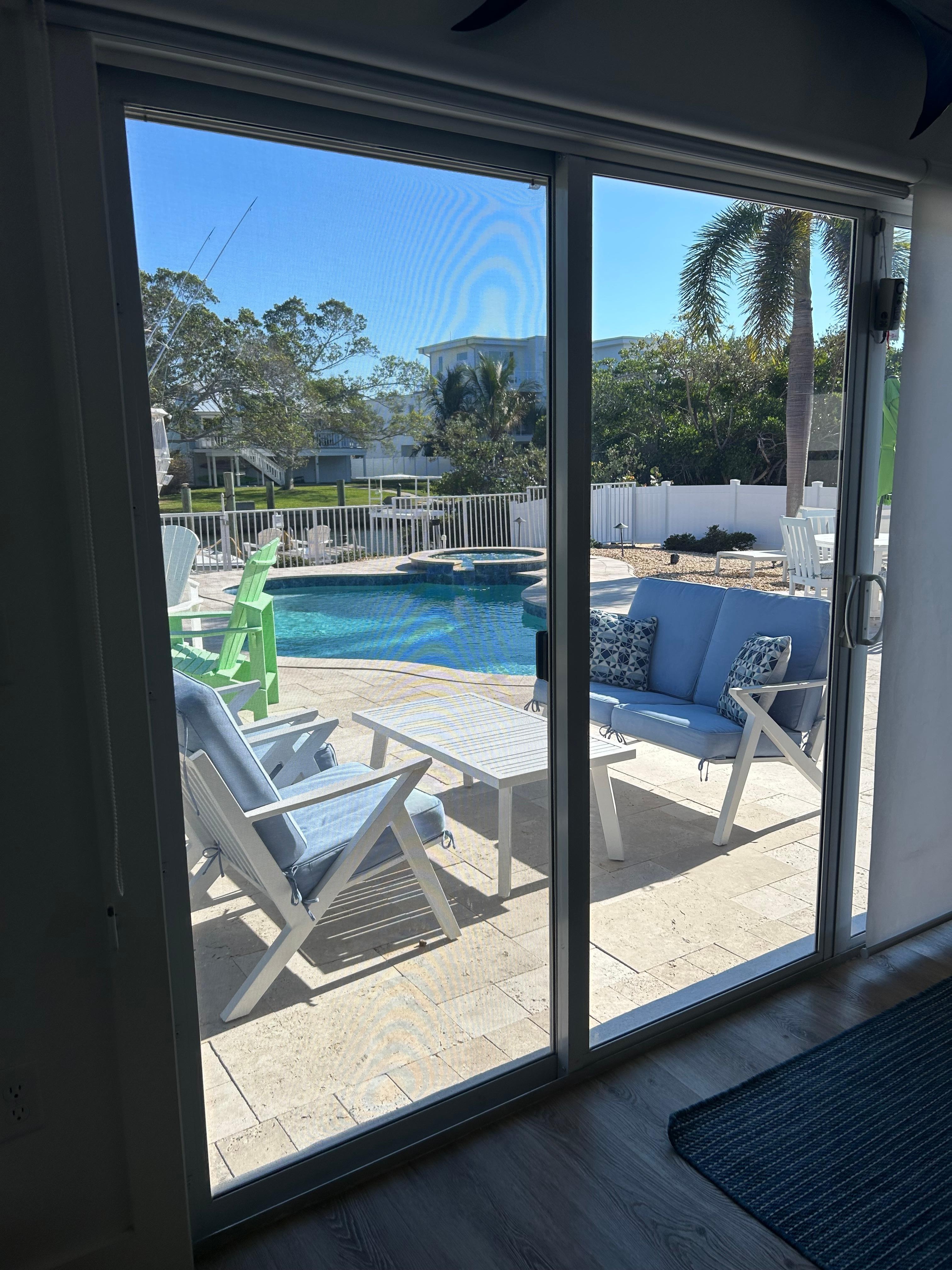 View out to the backyard 