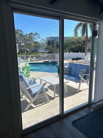 View out to the backyard