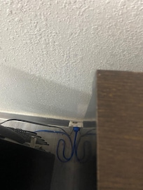 This is beside the refrigerator and microwave. It was a phone but it didn’t have an outlook to plug it in to.