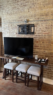 TV on eating bar