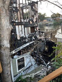 Burned property next door.