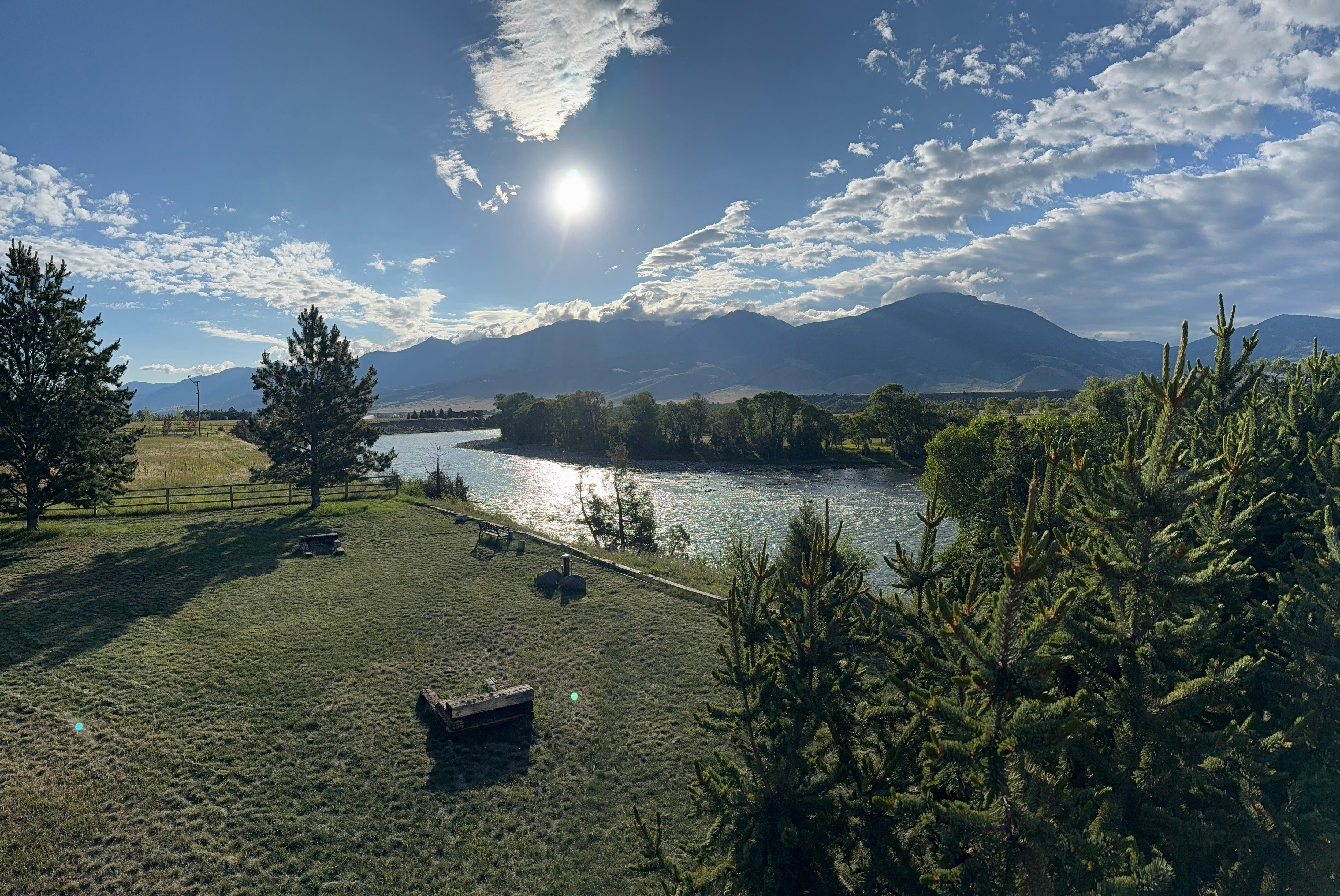 A view of the Yellowstone River from the top deck.