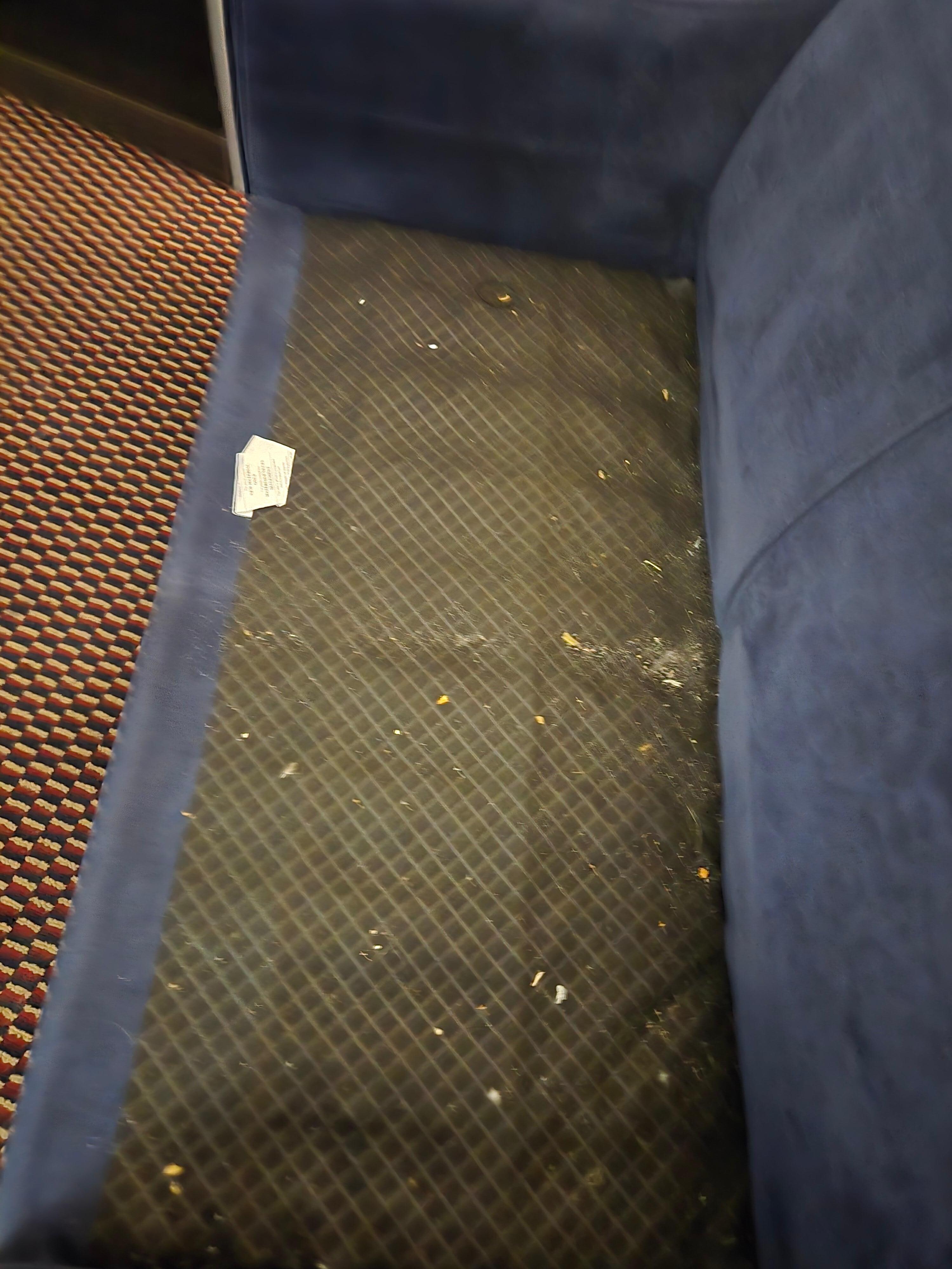 Dirty under the couch cushions