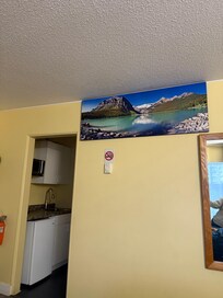 Placement was odd, pic should have been hung above the queen bed in this room.