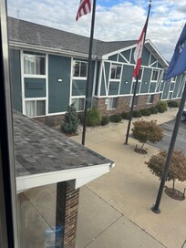 Booger smeared on window