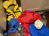 Dirty, wet items left in the closet