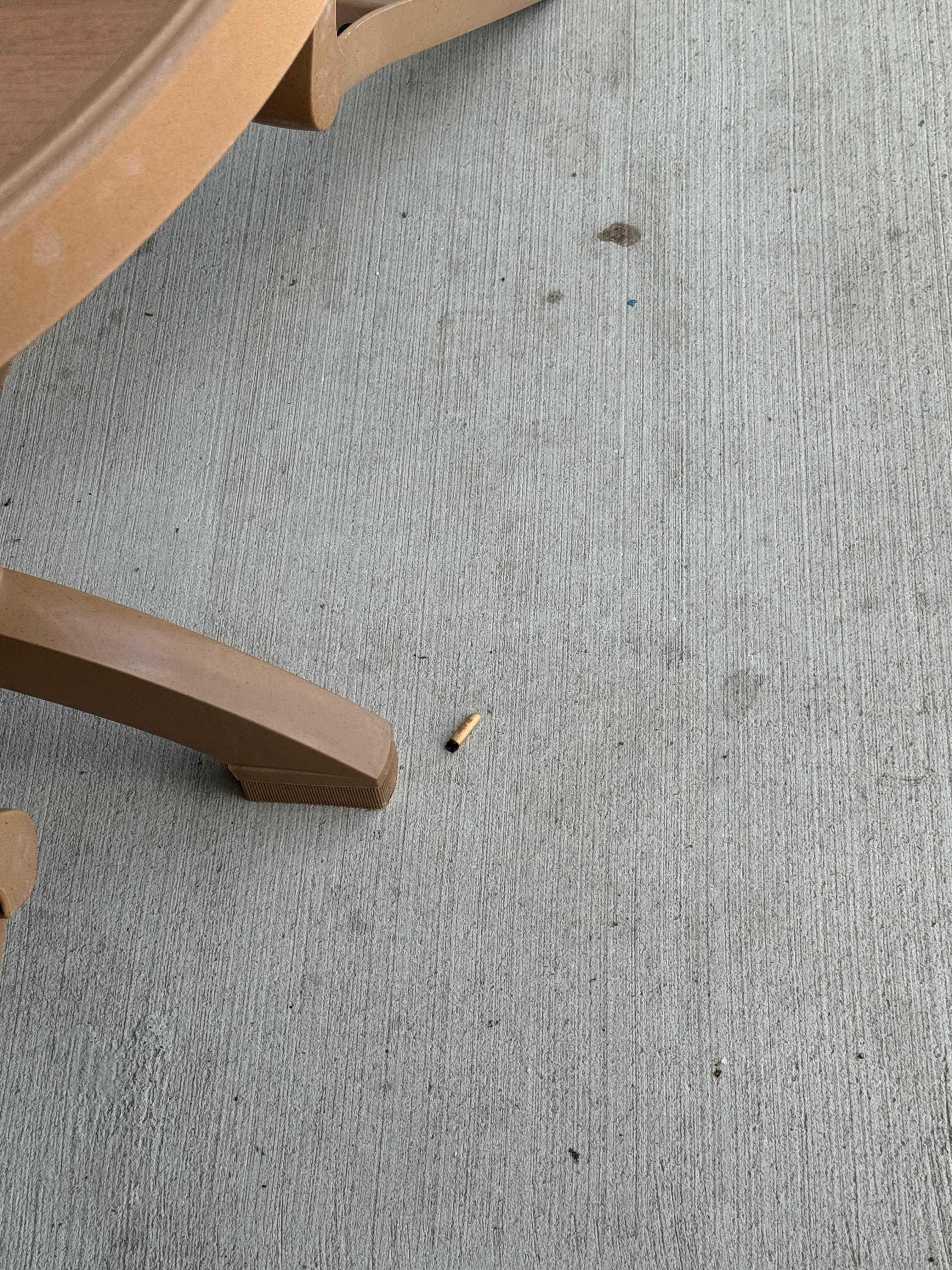 cigarette on ground  balcony 