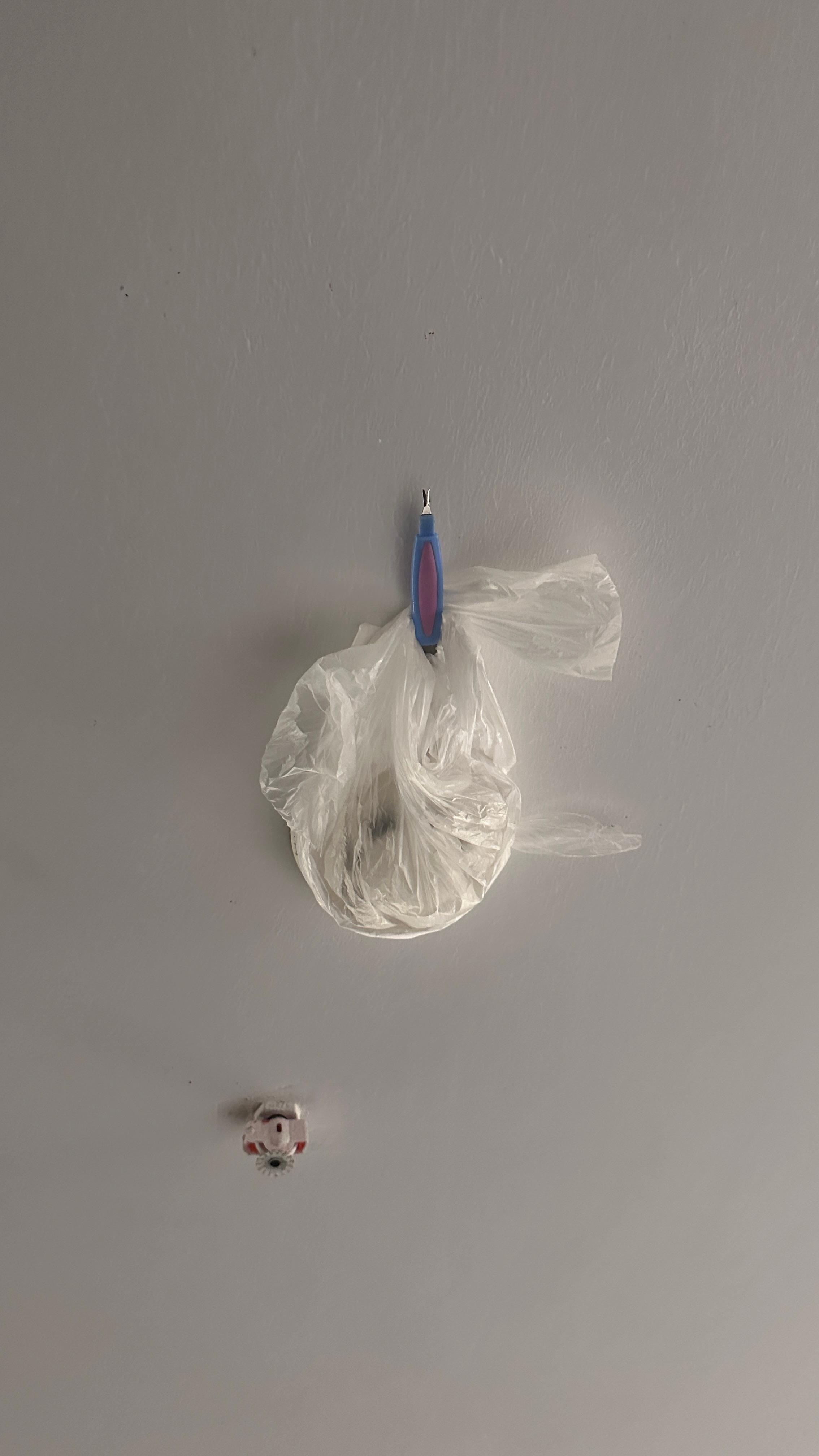 Smoke detector covered up