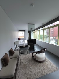 Very spacious room with a good view in the morning. Windows shades were also great for privacy or natural lighting.