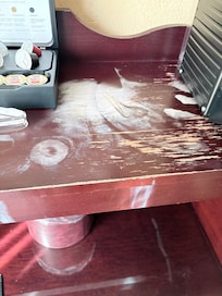 Desk in room had these stains