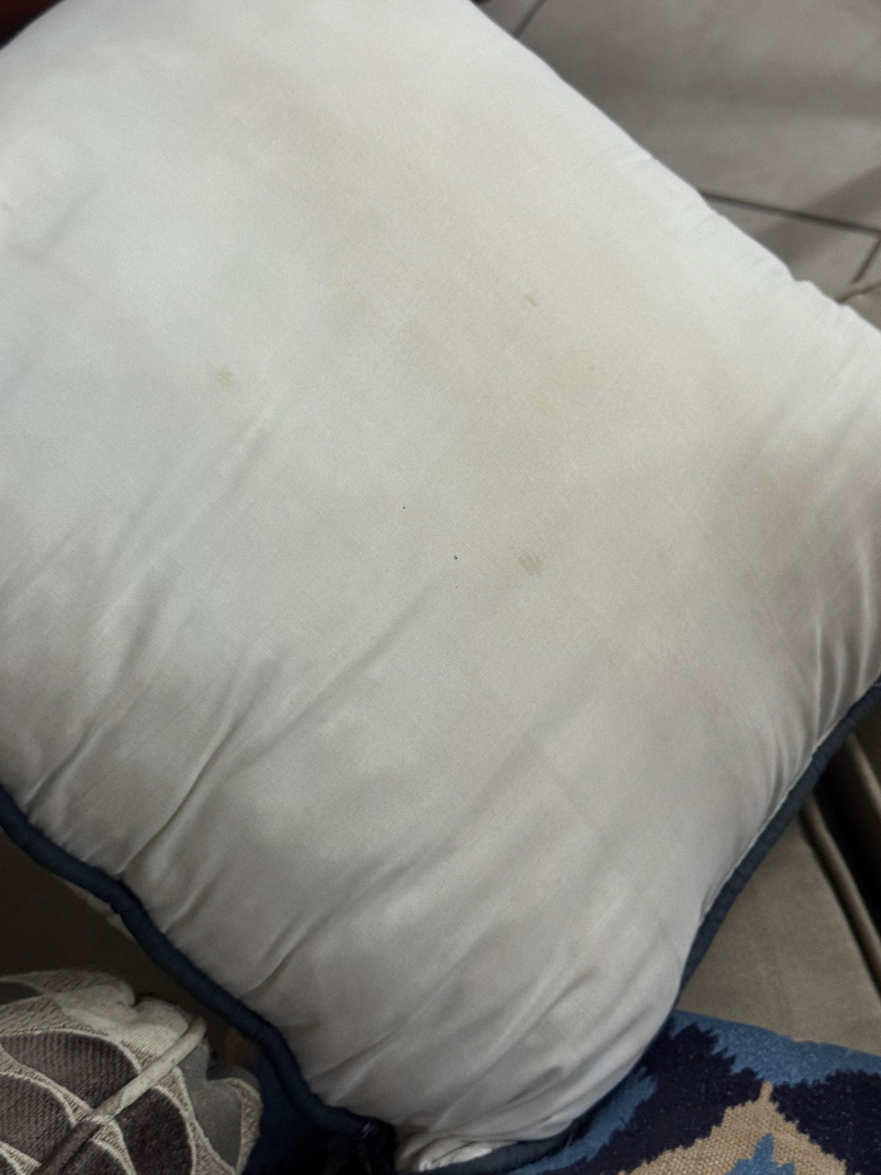 Pillows dirty