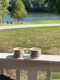 Morning coffee on front deck