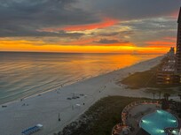 Beautiful sunset from the balcony