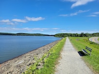 Scenic Tafton dike on trail near visitor center