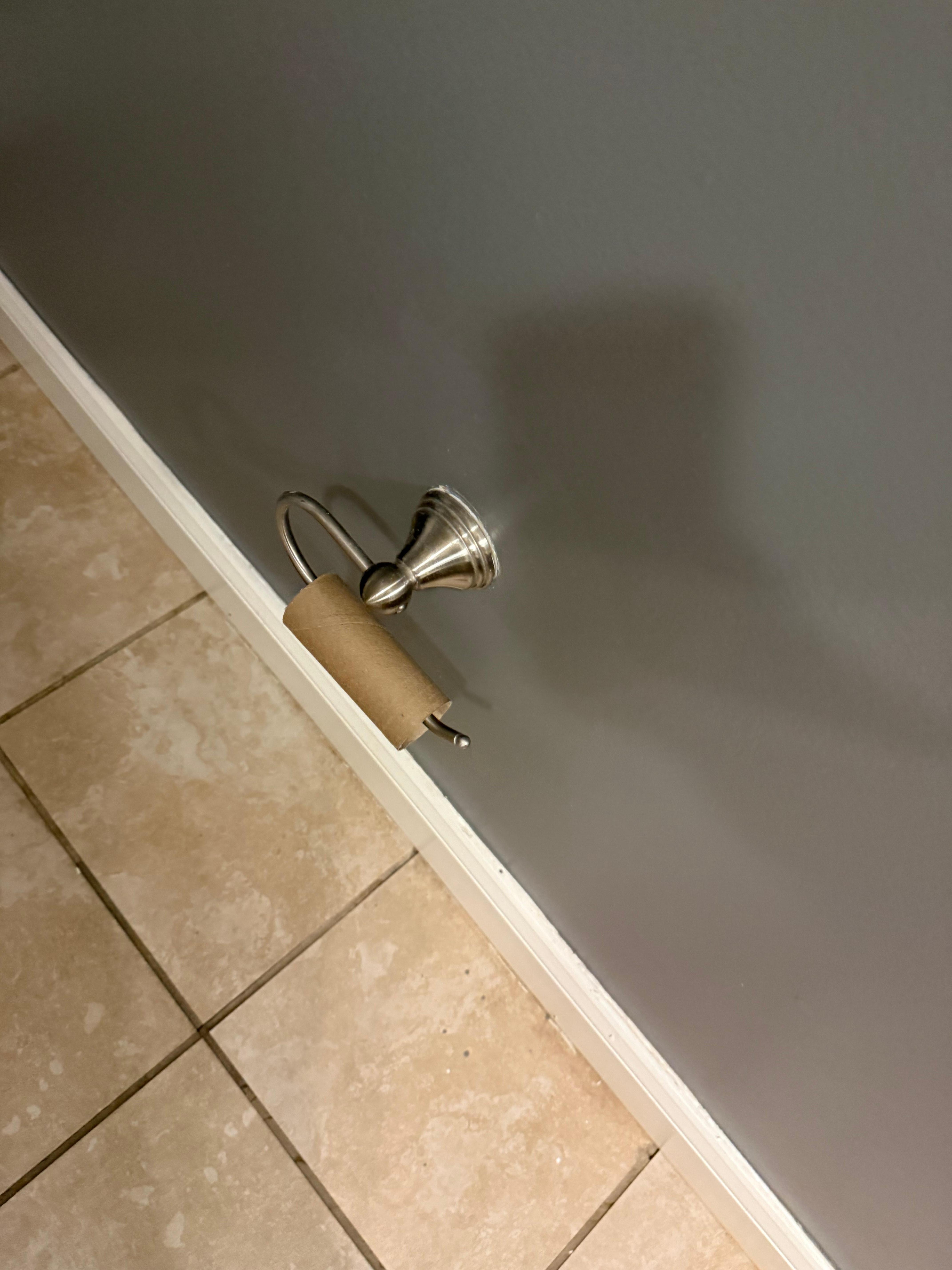 We were left a few sheets of toilet paper