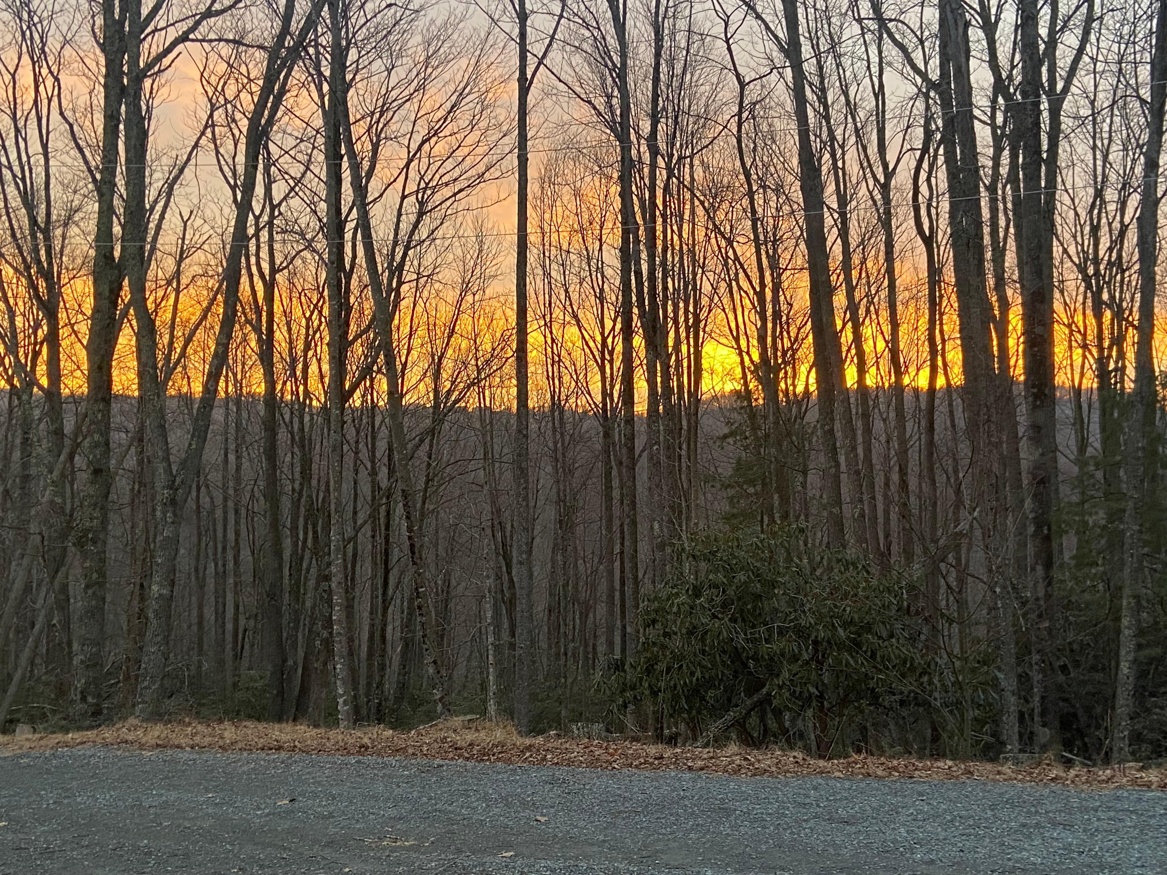 Beautiful sunset from front porch. 