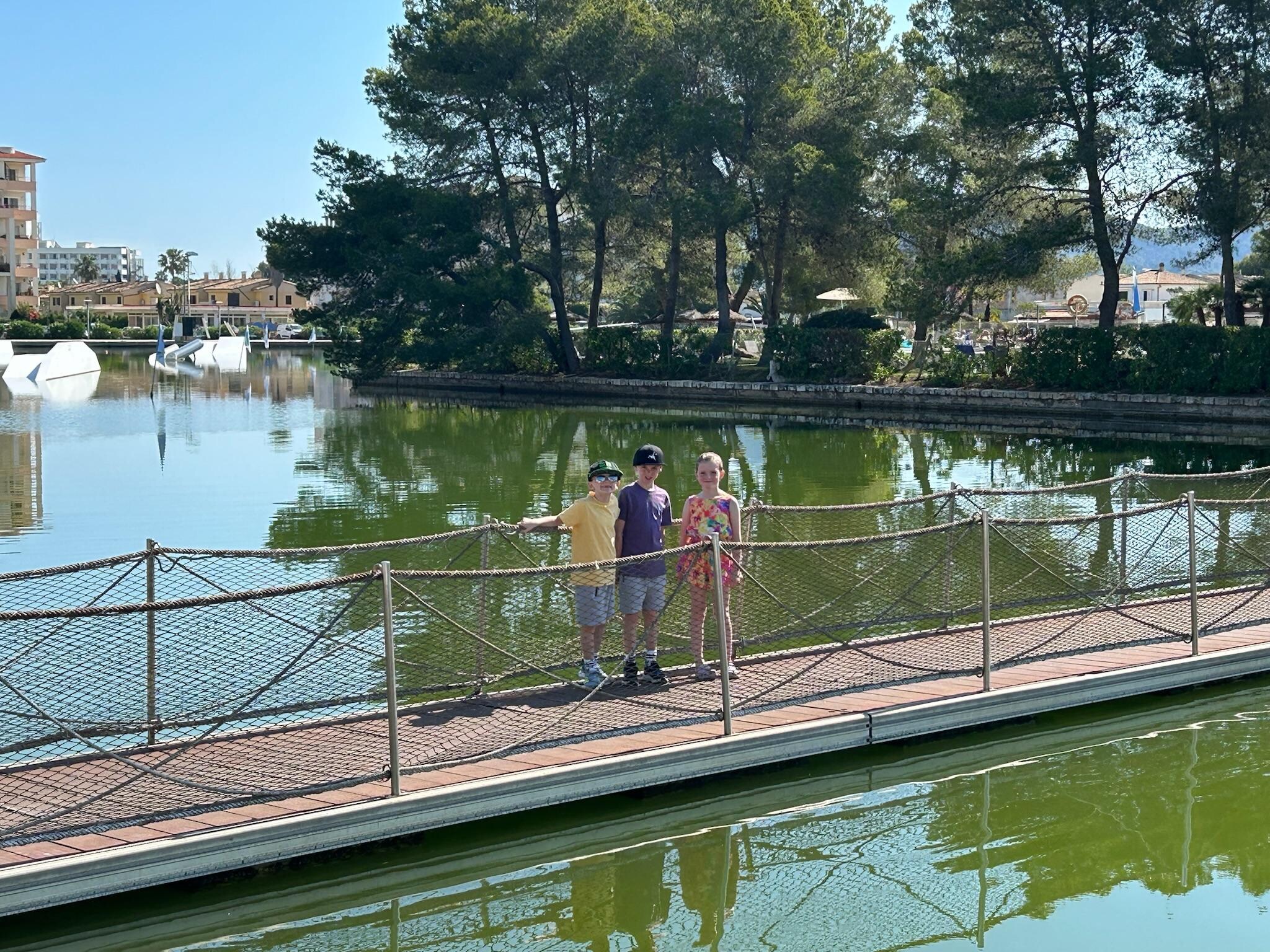 Lake near by where there is a wakeboard park