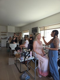 Spacious enough for a wedding party to get ready in.