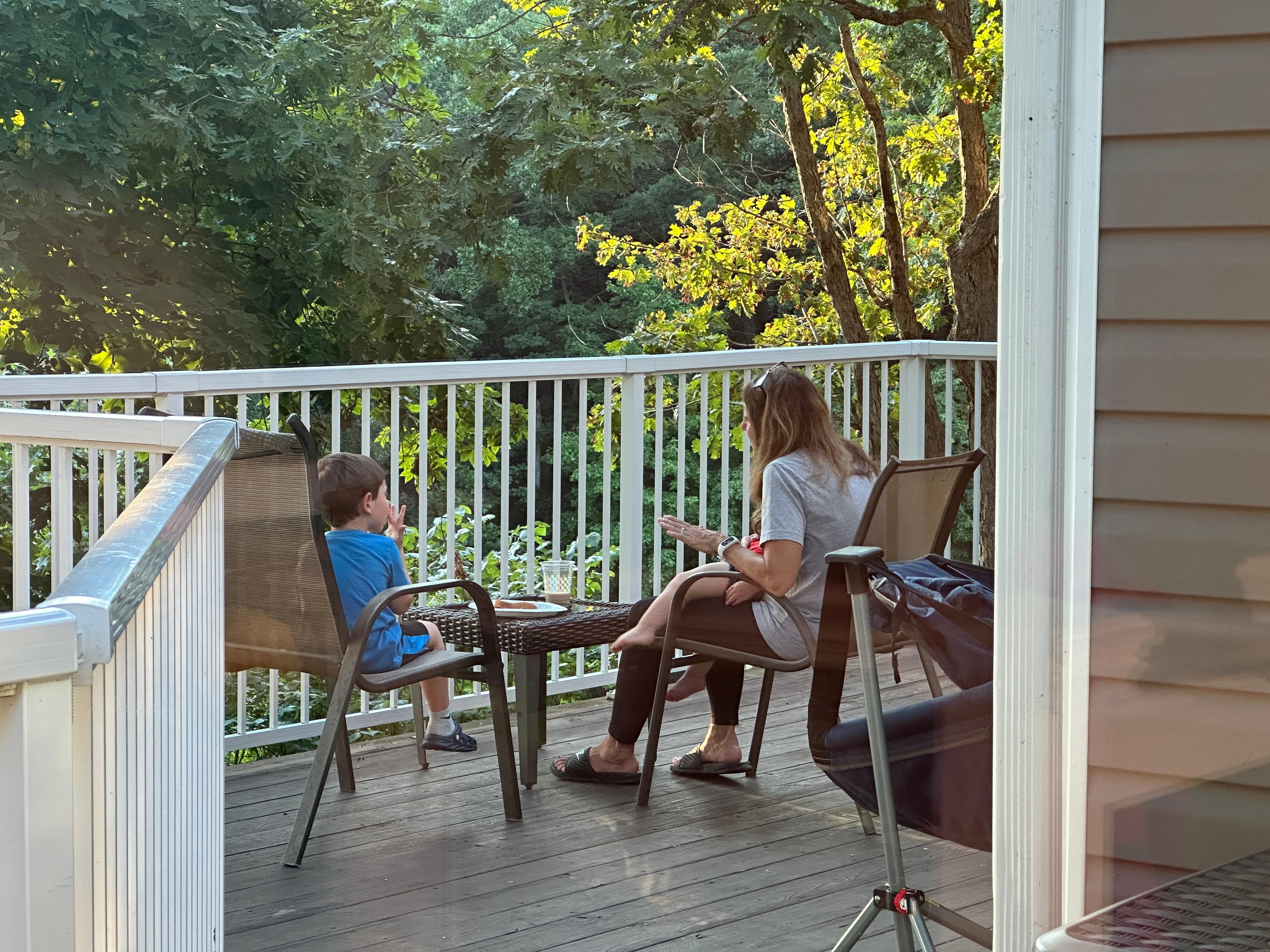 Enjoying time on the upper deck!