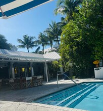 Pool area with bar and restaurant