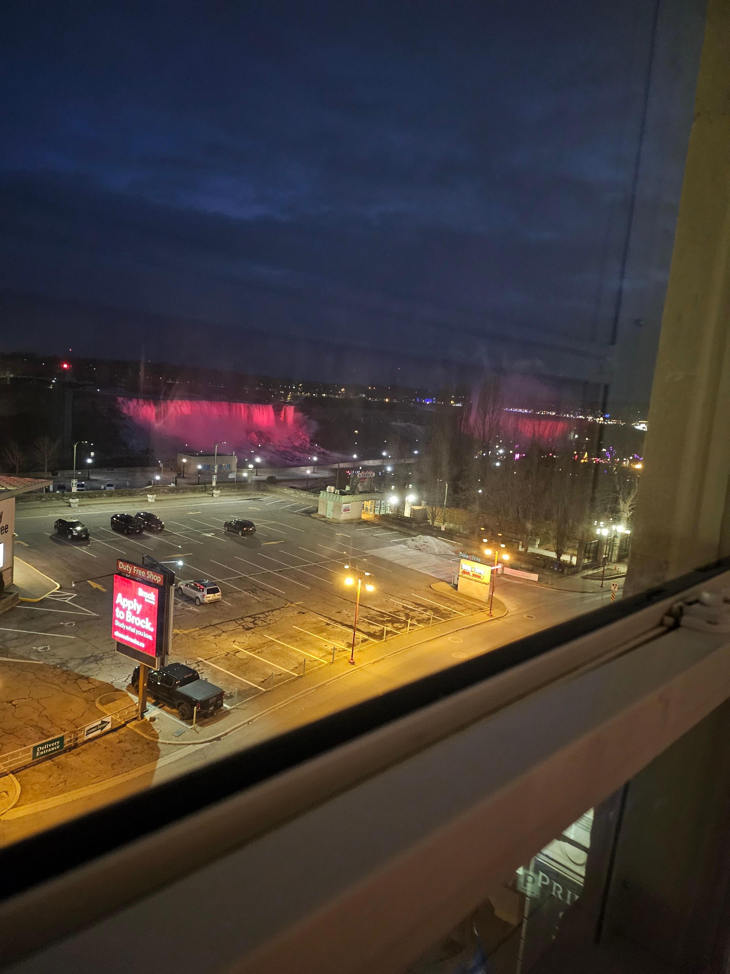 View of both Falls from our room at The Brock