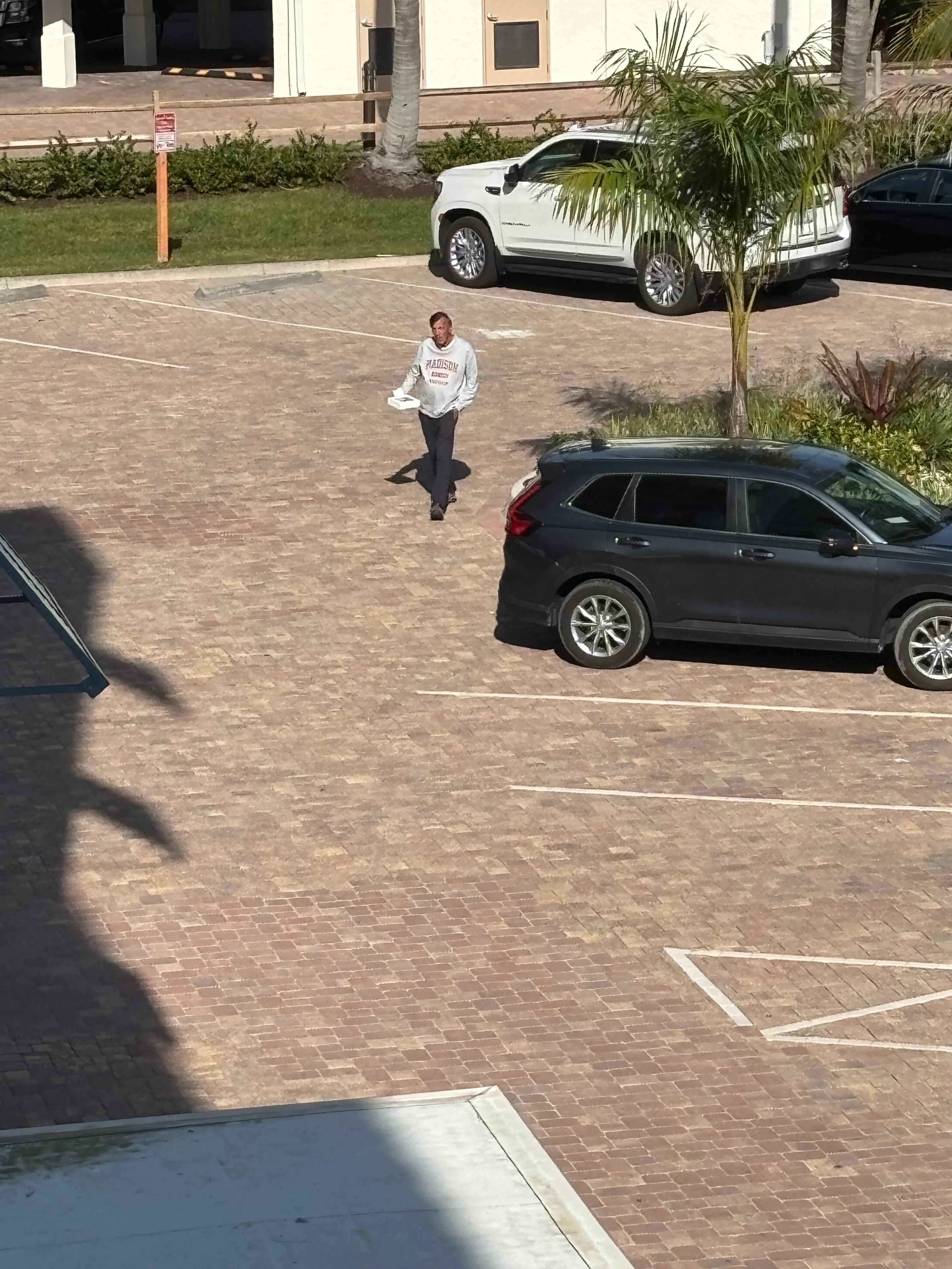 Walking from grocery store