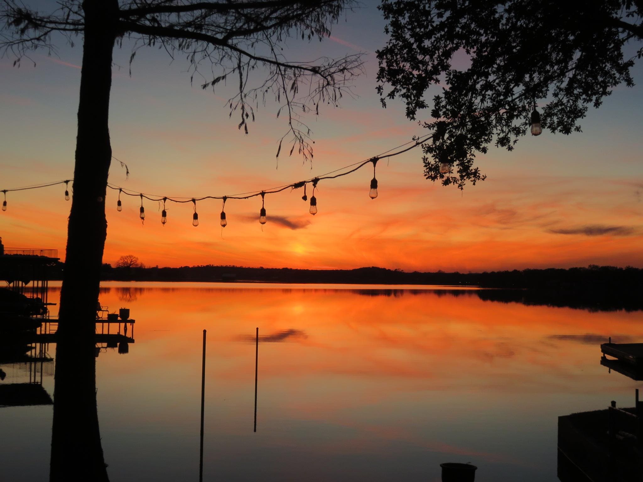 Sunset over the lake