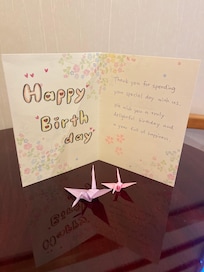 They fulfilled my request to leave a birthday note for my husband :) so sweet!