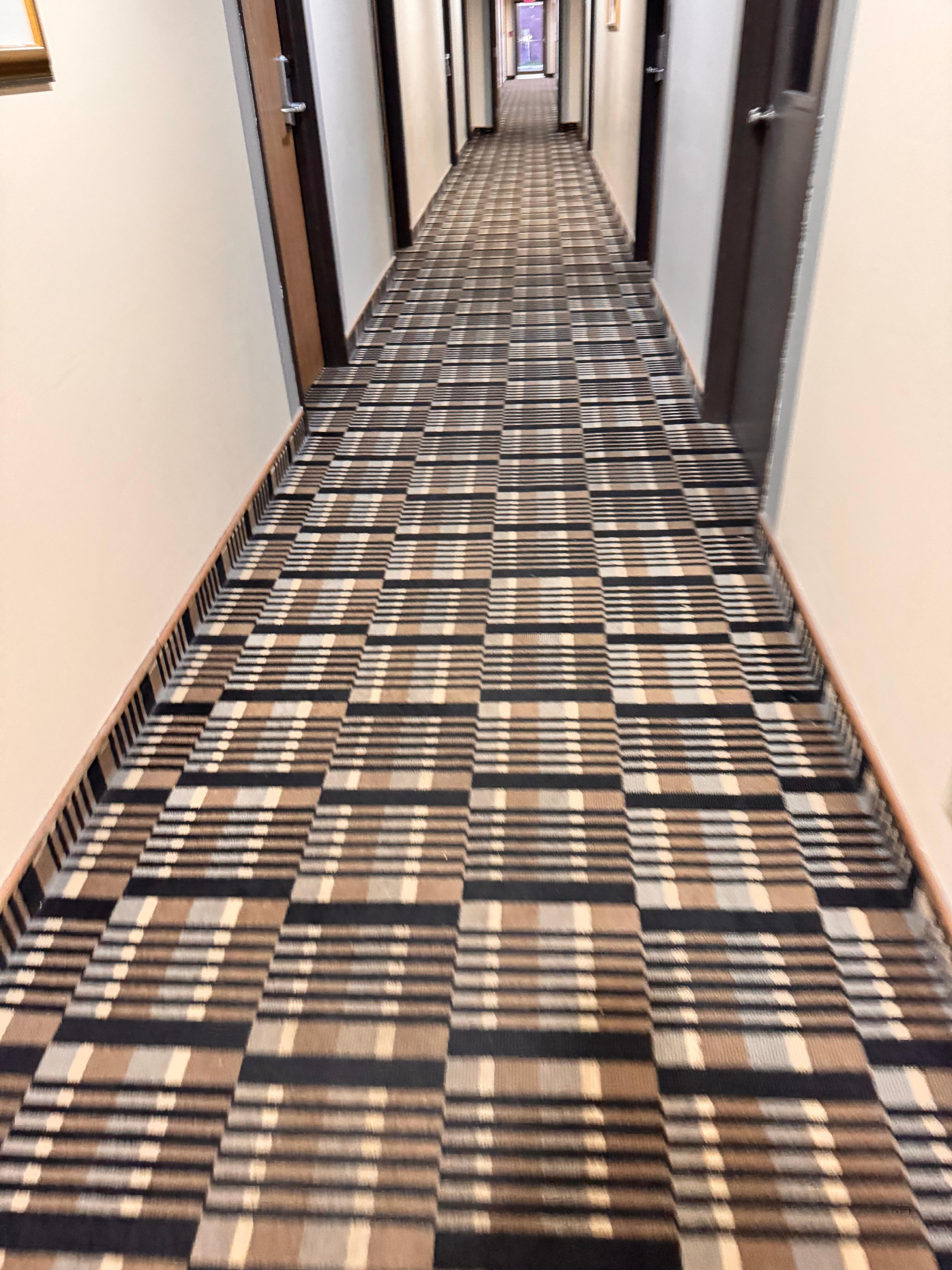 Carpet and hallway are as pictured on Expedia listing