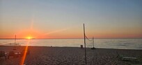 Sunrise from the private beach