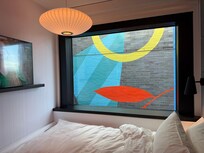 View of courtyard wall. Non street side room, very quiet.