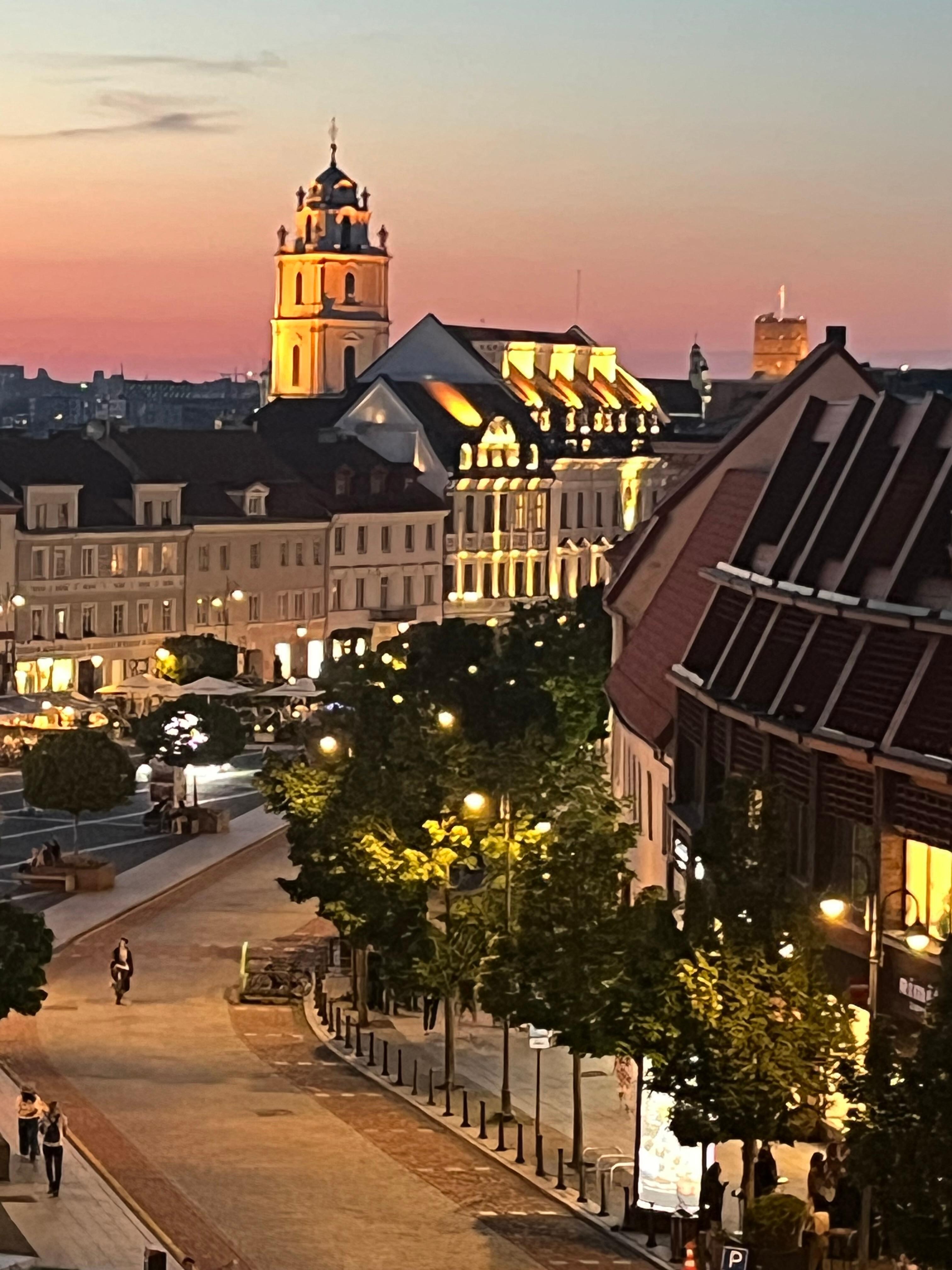 View from room at night 