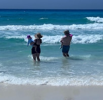 Water in the part of the beach was beautiful and clear