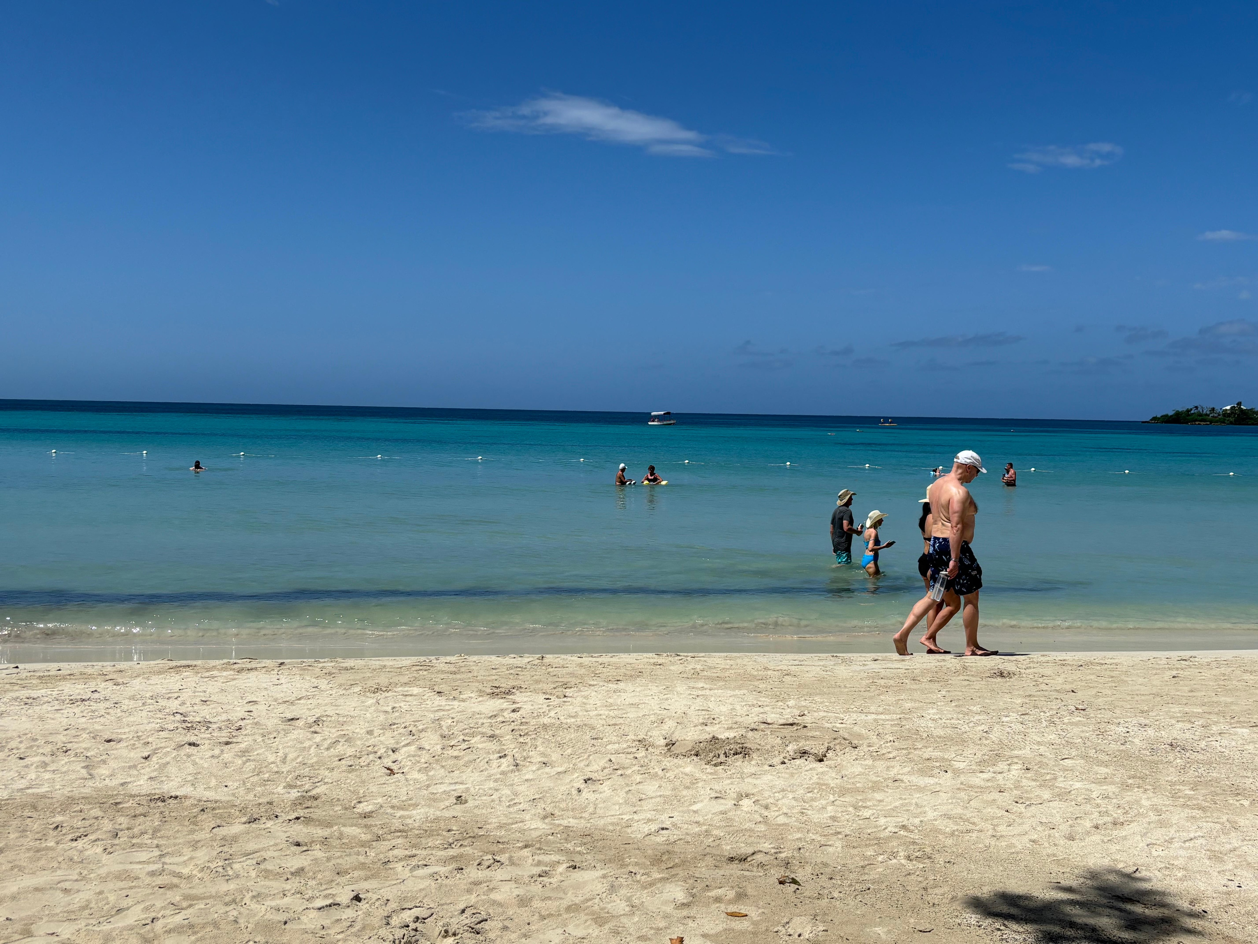 The beach. Very good swimming area 