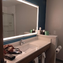Huge bathroom with walk in shower
