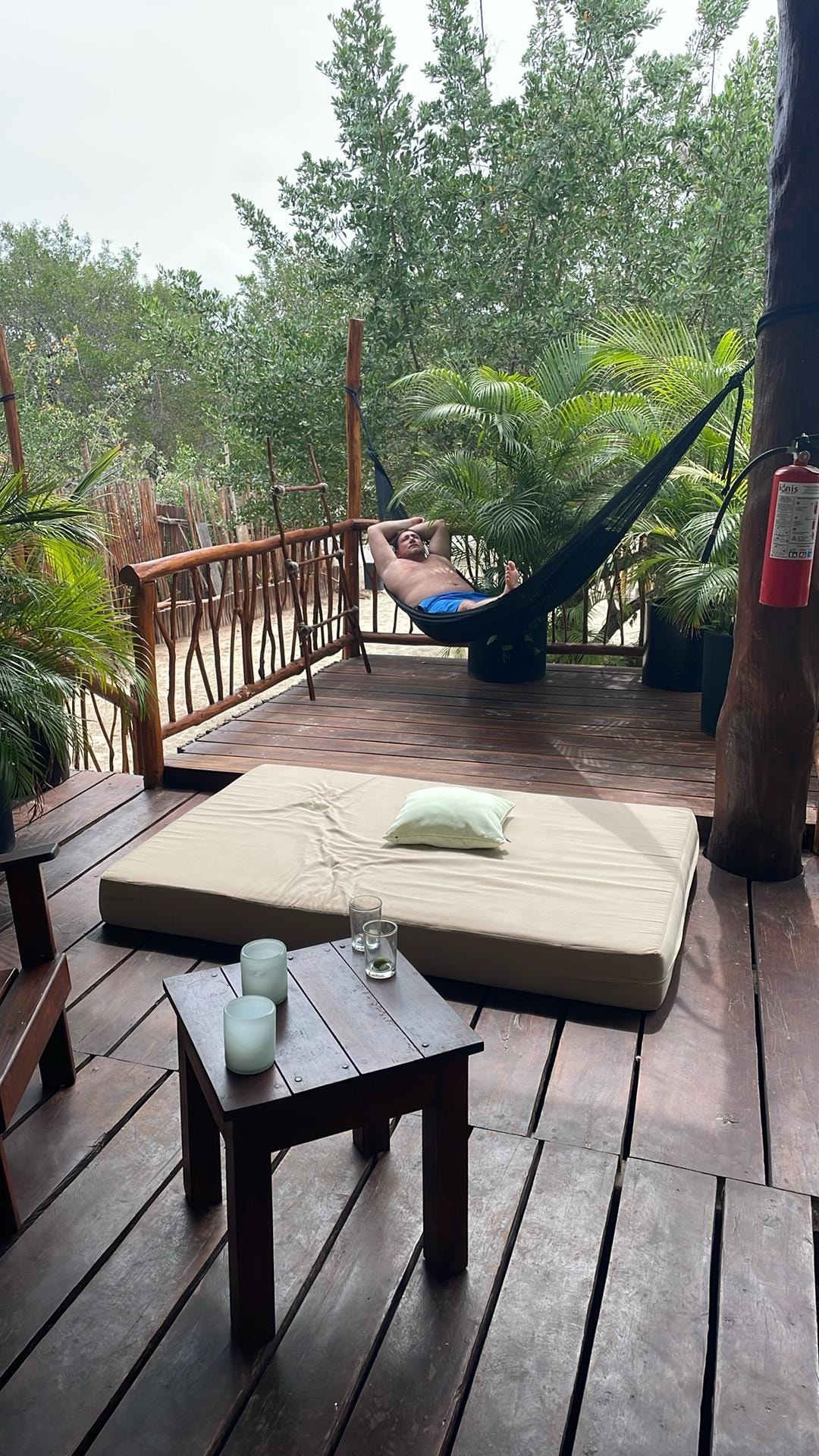 Our deck off the room. 