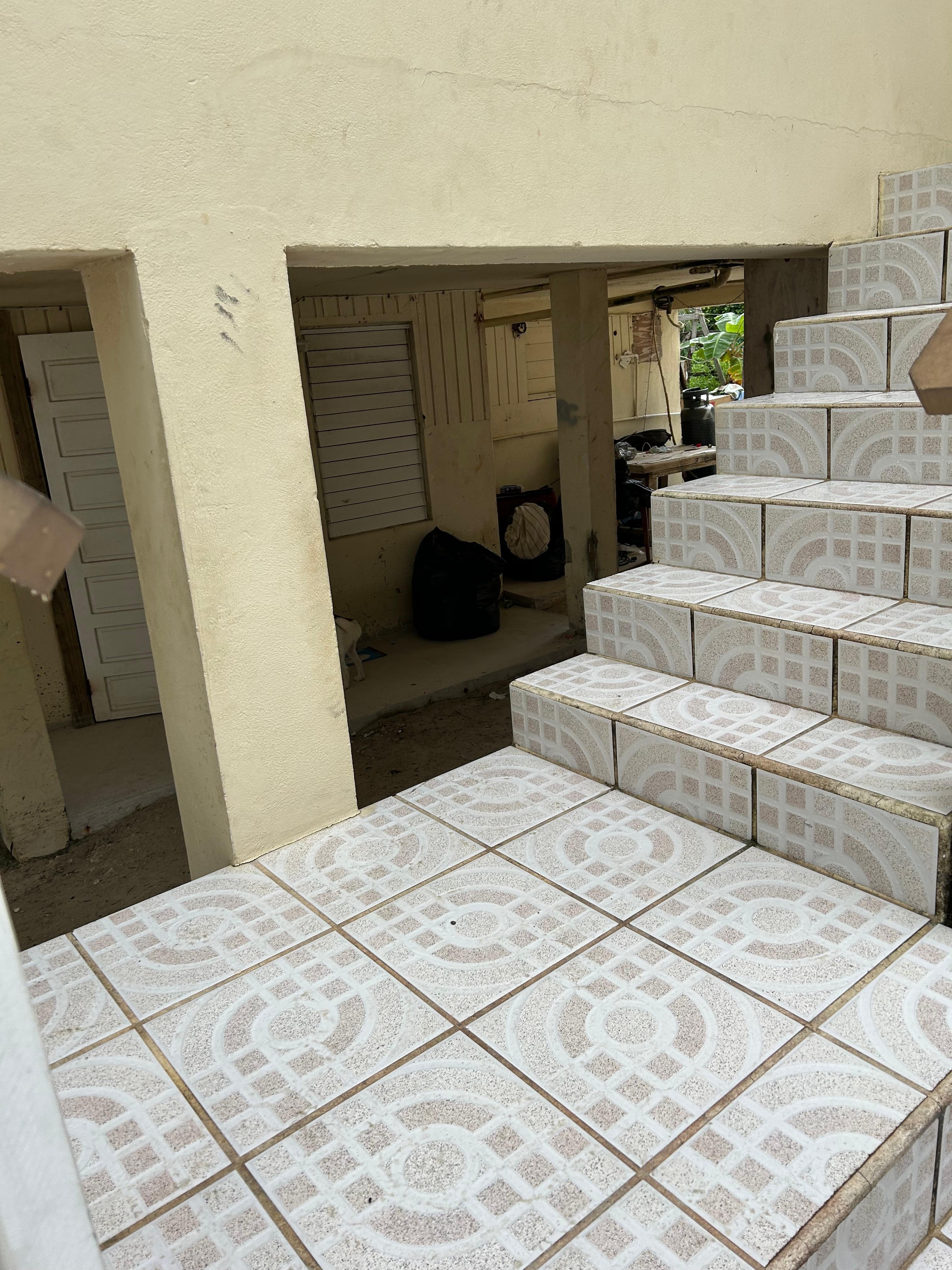 Tried to grab a pic of the trash under the steps discretely, so pic isn’t great. Just know it was much worse in person