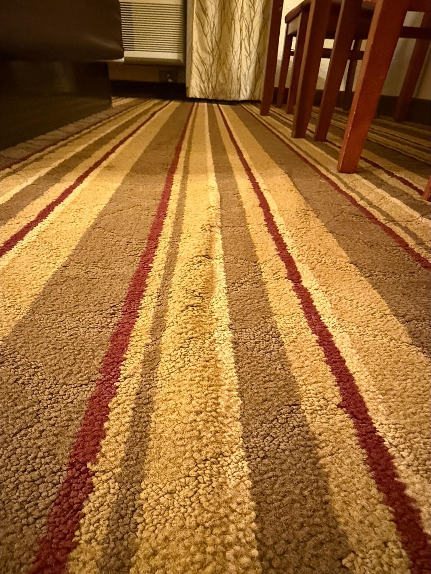 carpet was pulling up in multiple areas