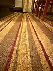 carpet was pulling up in multiple areas