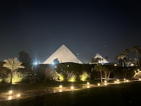 The view from our dinner table at the hotel restaurant.