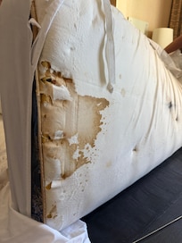 Huge black stain on mattress when we pulled out the hide-a-bed